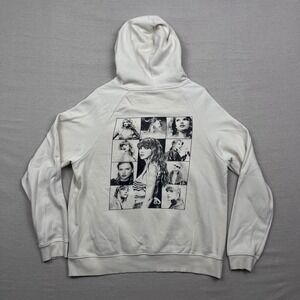 Taylor Swift The Eras Tour White Cream Graphic Hoodie Sweatshirt Size Large